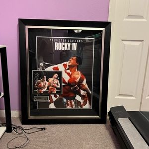 Signed Rocky 4 framed art